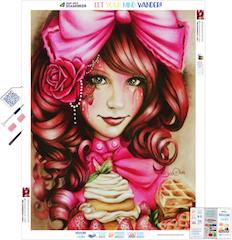 Paint with Diamonds Strawberry Shortcake Painting